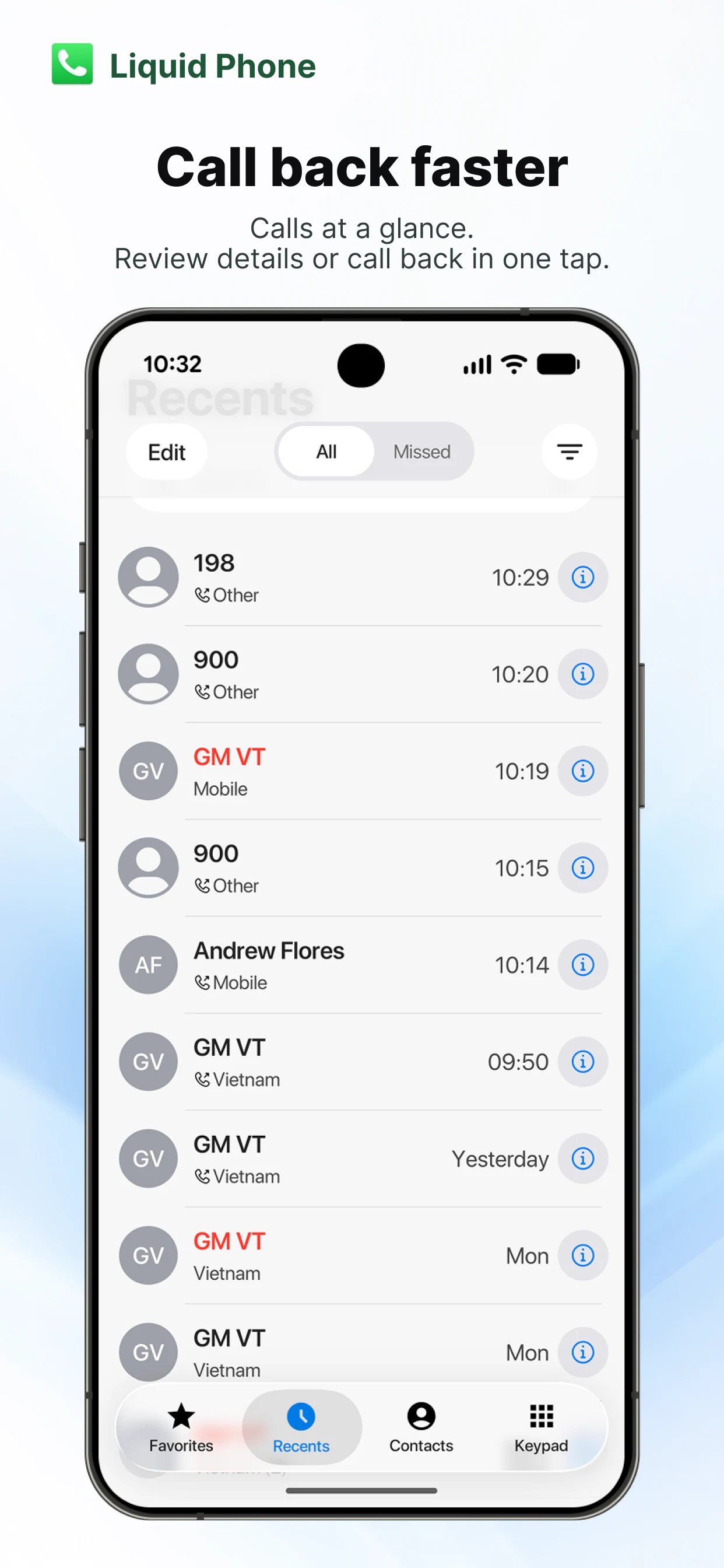 Liquid Phone - iCall Dialer screenshot